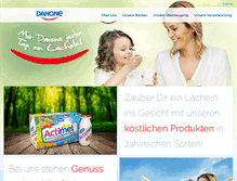 Tablet Screenshot of danone.ch